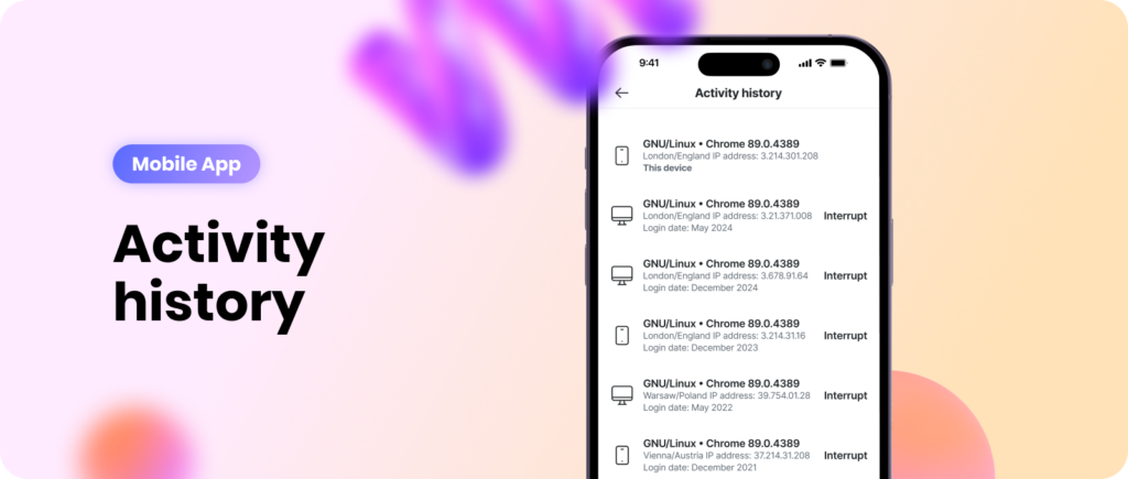 Fixed display of data