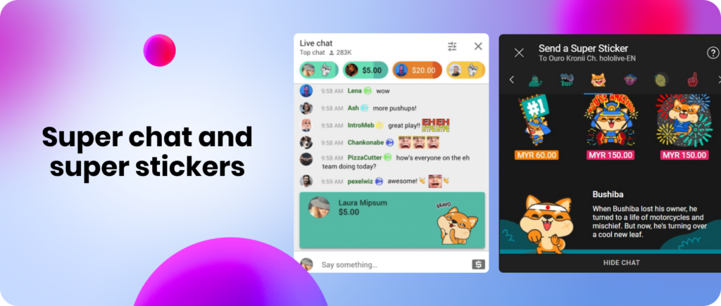 Super Chat and Super Stickers