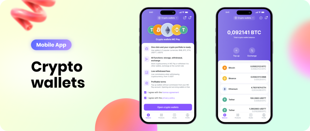 Changes in crypto wallets&nbsp;